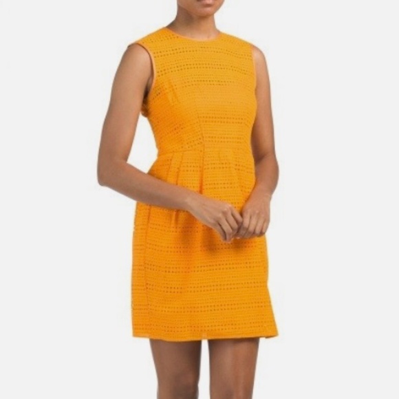 Nanette Lepore Silent Partner Orange Shift Dress Size 4 - Picture 1 of 7